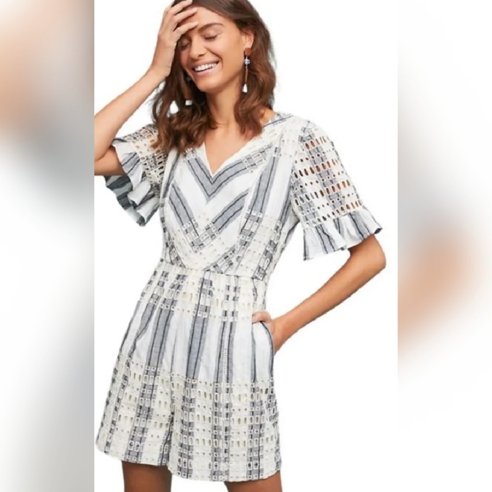 Anthropologie ETT:TWA Romper Dress SZ 10